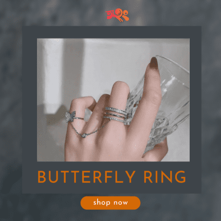 BUTTERFLY FINGER RING